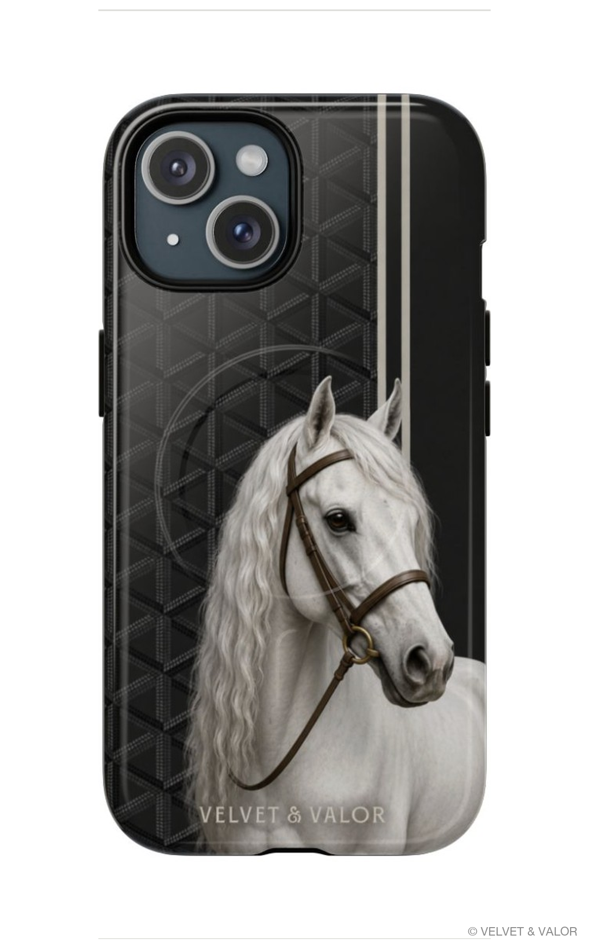 Noble Steed Charcoal Grey horse iPhone case