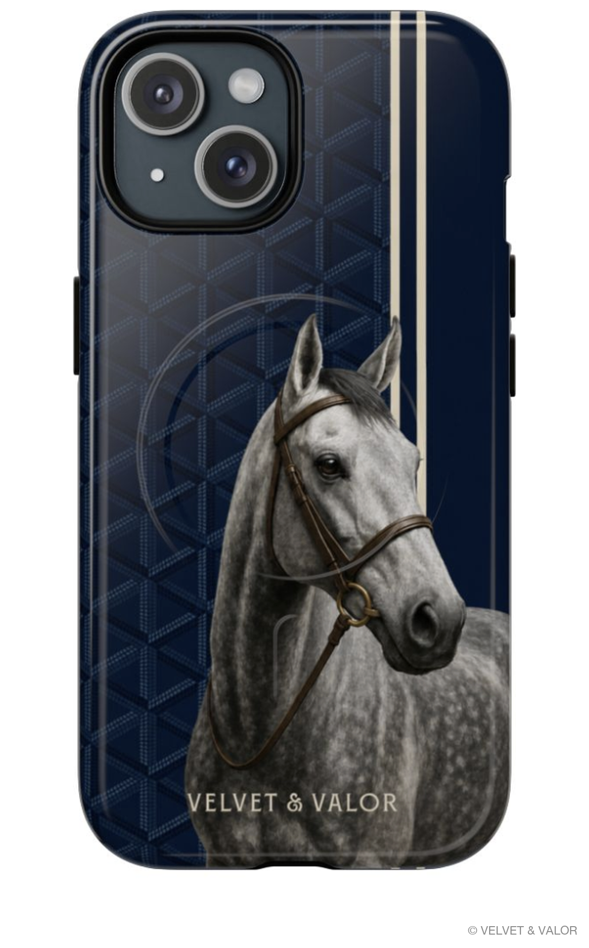 Noble Steed Navy Blue horse iPhone case