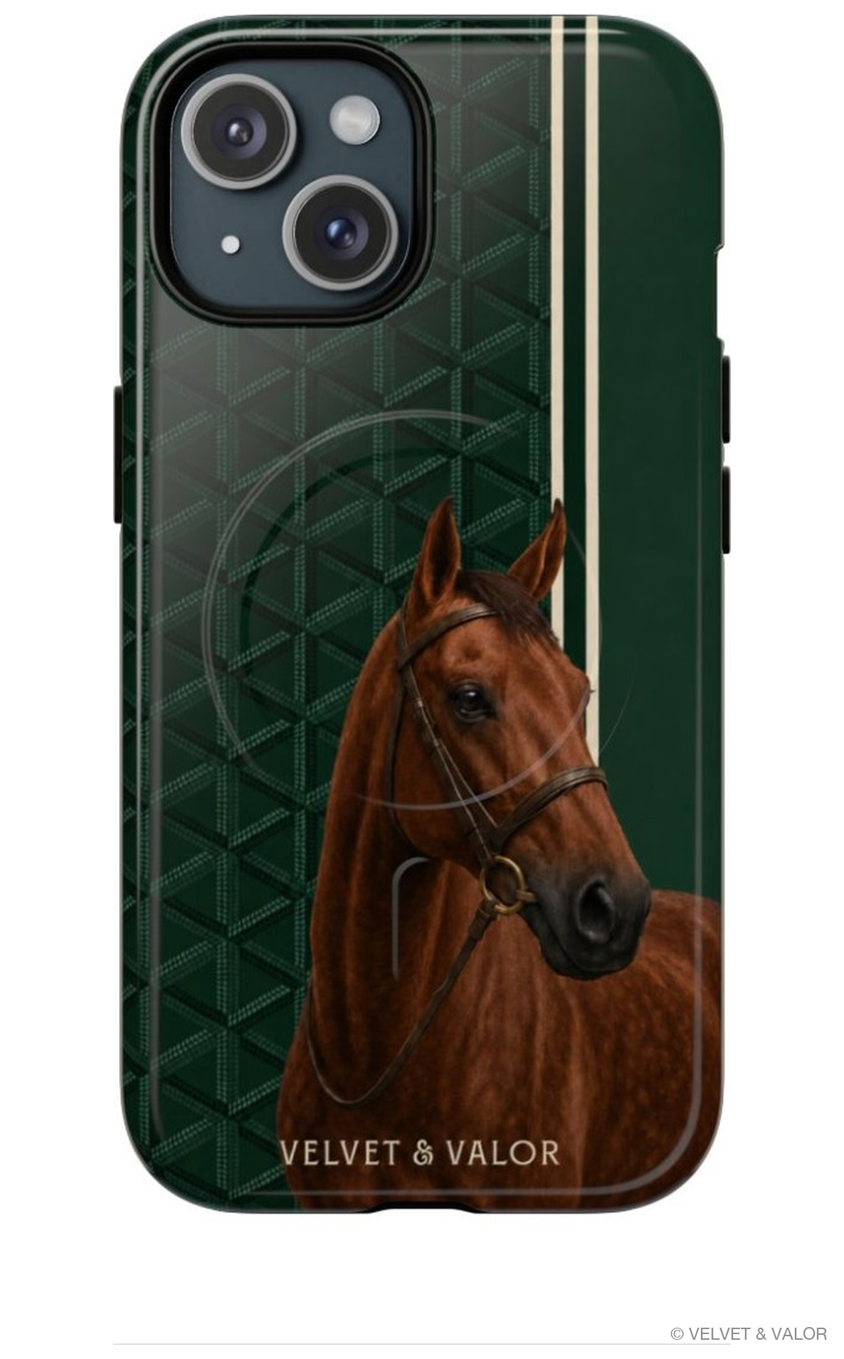 Noble Steed Racing Green horse iPhone case