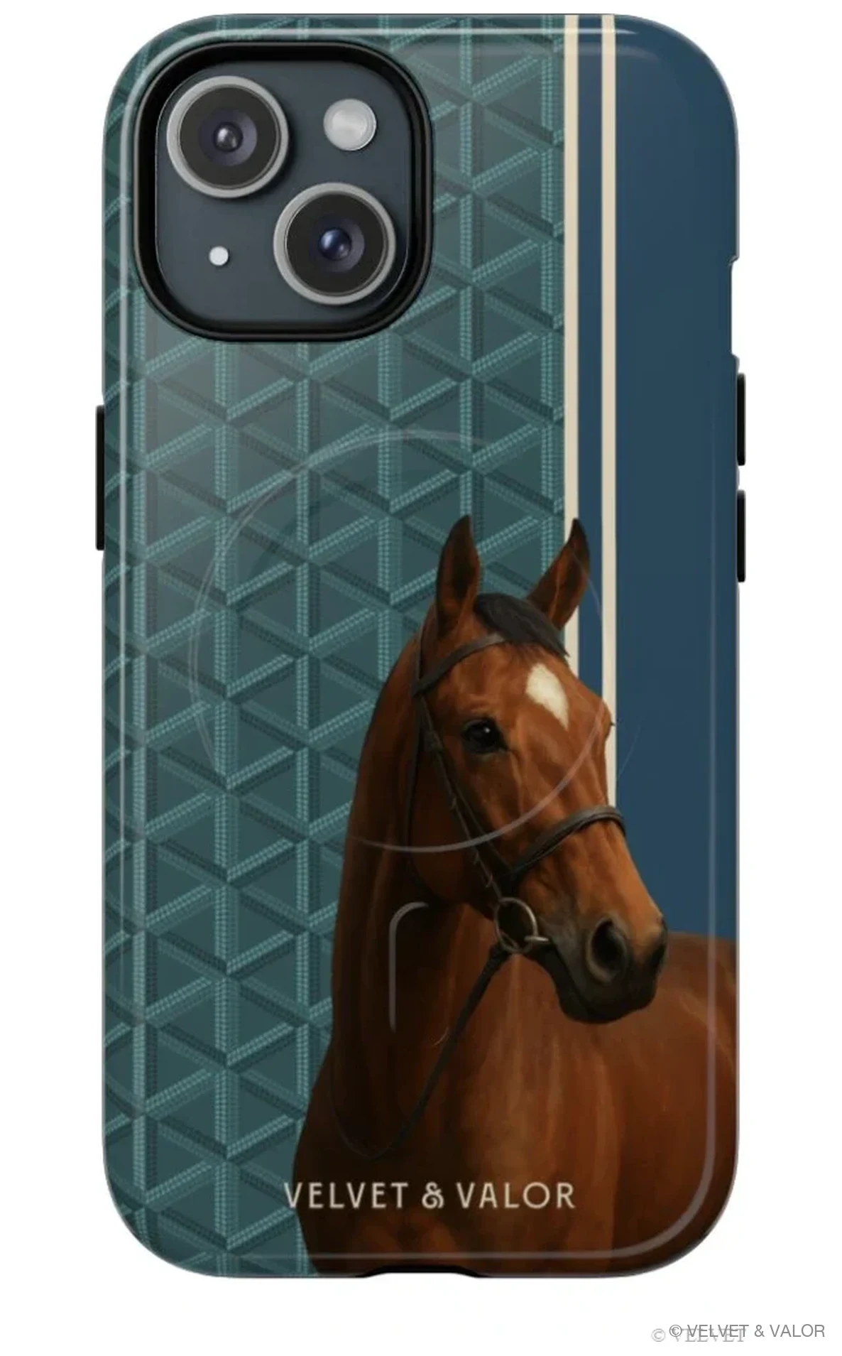 Noble Steed Teal horse iPhone case